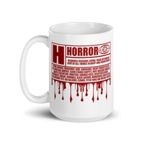 Horror Rating White glossy mug