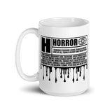 Horror Rating White glossy mug