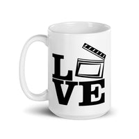 Love Film White glossy mug