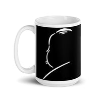 Hitchcock Silhouette Short-Sleeve Unisex T-Shirt White glossy mug