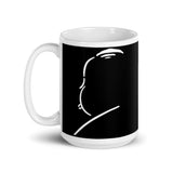 Hitchcock Silhouette Short-Sleeve Unisex T-Shirt White glossy mug