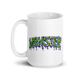 Monster White glossy mug