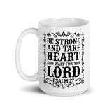 Psalm 27 White glossy mug