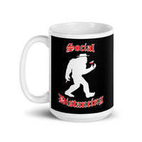 Social Distancing White glossy mug