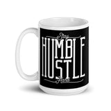 Stay Humble Hustle Hard White glossy mug