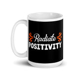 Radiate Positivity White glossy mug