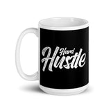 Hustle Hard White glossy mug