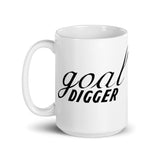 Goal Digger White glossy mug