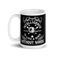 Intelligence Without Ambition White glossy mug