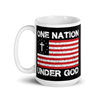 One Nation Under God White glossy mug