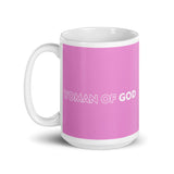 Woman of God White glossy mug