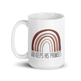 God Keeps His Promises White glossy mug