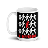 Be Different White glossy mug