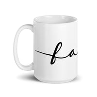 Faith White glossy mug