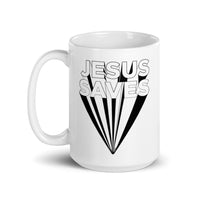 Jesus Saves White glossy mug