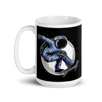 Space Skater White glossy mug