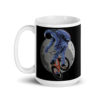 Space Biker White glossy mug