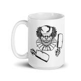 Killer Clown White glossy mug