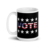 Vote White glossy mug