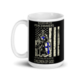 Blessed are the Peacemakers White glossy mug