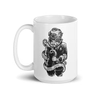 Business Diver White glossy mug