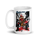 Chainsaw Killer White glossy mug