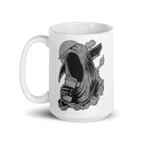 Death Before Decaf White glossy mug