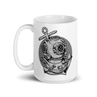 Deep Sea White glossy mug