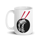 Dino Laser White glossy mug