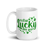 Extra Lucky This Year White glossy mug