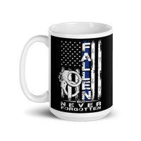 Fallen but Not Forgotten White glossy mug