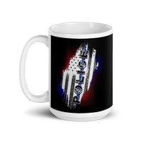 Police Lights White glossy mug