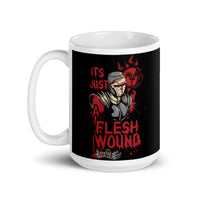 Its Just a Flesh Wound White glossy mug