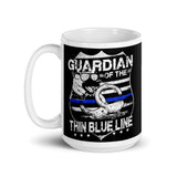 Guardian of the Thin Blue Line White glossy mug