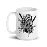 Heart Pain White glossy mug