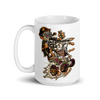 Warrior White glossy mug