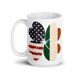 Irish American White glossy mug