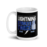 Lightning Strikes Twice White glossy mug