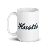 Hustle White glossy mug