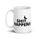 Sh*t Happens White glossy mug