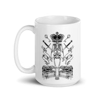 Skeleton King White glossy mug