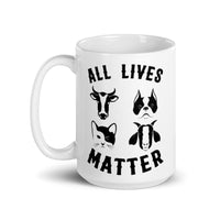 All Lives Matter White glossy mug