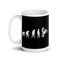 Bike Evolution White glossy mug