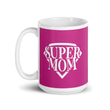 Super Mom White glossy mug