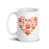 Paw Heart White glossy mug