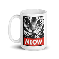 Meow White glossy mug