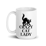 Crazy Cat Lady White glossy mug