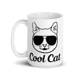 Cool Cat White glossy mug