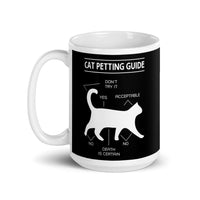 Cat Petting Guide White glossy mug