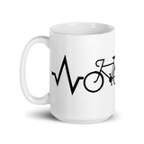 Bike Rythm White glossy mug